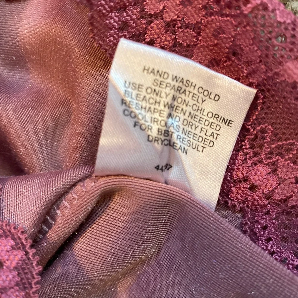 Romeo & Juliet Couture Pink Velvet Lace Trim Cami - Picture 5 of 6